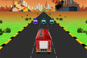 紧急消防车出动