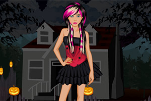 打扮美丽的朋克女孩