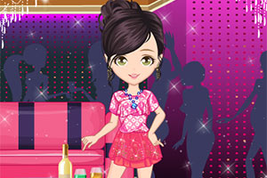 可爱女孩的晚会