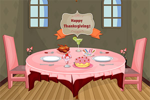 布置感恩节餐厅