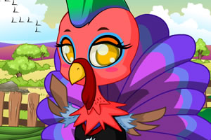 感恩节幸福的小火鸡