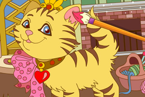 开心小猫填颜色