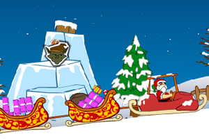 圣诞老人驾车出游