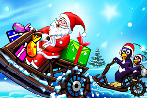 圣诞老人滑雪乐