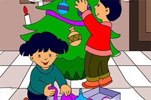 快乐的圣诞填颜色