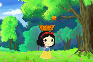 白雪公主接苹果