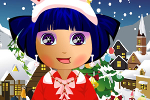 朵拉圣诞晚会装扮