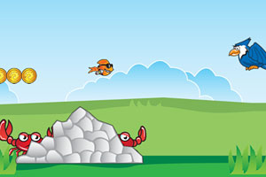 火箭鱼飞离池塘