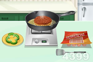 跟莎拉学做芝士汉堡