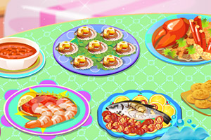 布置美味海鲜大餐