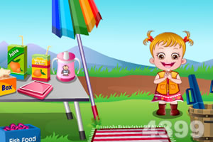 可爱宝贝学钓鱼