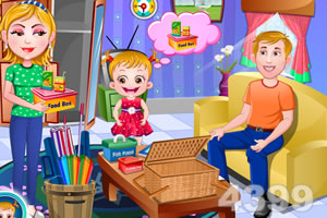 可爱宝贝学钓鱼