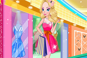 购物中心的时尚女孩