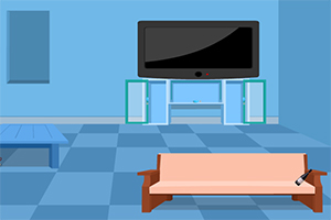 逃离简陋蓝色房间