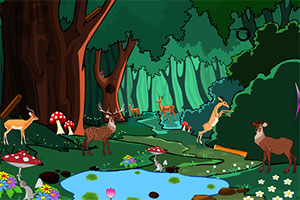 森林动物逃生
