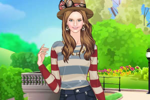 换衣去公园遛狗