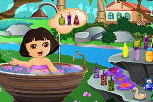 可爱朵拉要洗澡