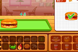 可爱女孩汉堡店