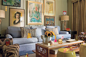 休闲室里找东西