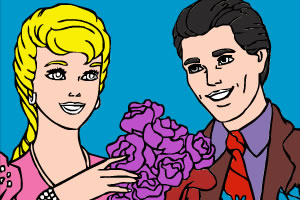 为结婚情侣上色