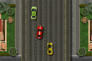 红色汽车公路狂飙