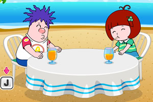 呆呆超人之喝果汁比赛