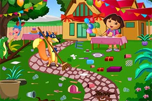 朵拉生日派对大扫除