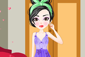 可爱睡衣女孩美容