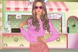 玫瑰色外出装扮