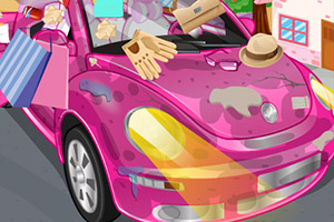 清理我的粉色甲壳虫