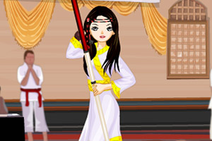 空手道女孩的装扮