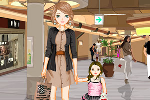 购物的母女姐妹花