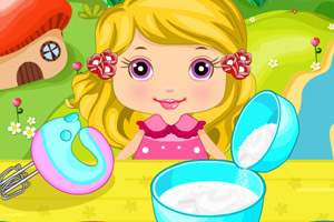 宝贝制作杯形蛋糕