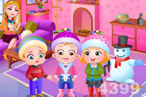 可爱宝贝趣味冬季