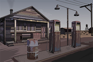 逃出废旧加油站