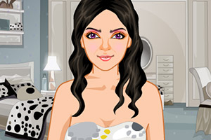 圆点花纹的女孩装扮