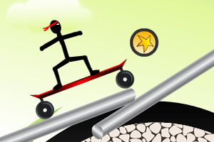 火柴人滑板挑战