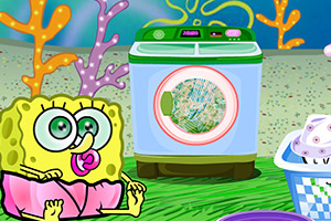 海绵宝宝洗衣服