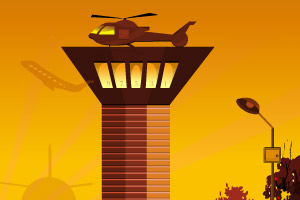 救援直升机逃离