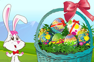 复活节彩蛋篮子