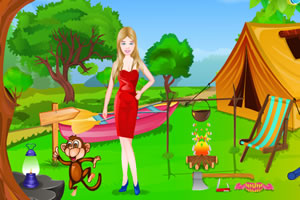 芭比的野营布置