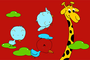 给长颈鹿填色