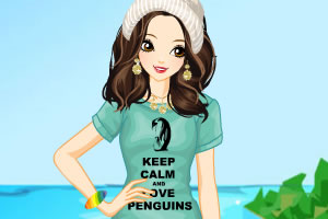 卡通企鹅印花装