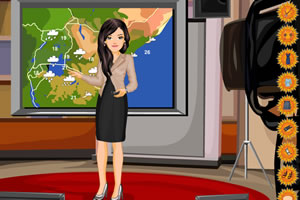 天气预报女主播装扮