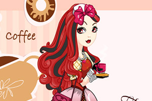 可爱女生喝茶装