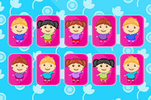 可爱小孩趣味翻牌