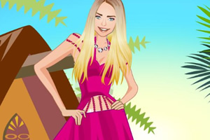 岛上度假的女孩