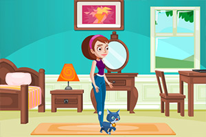 被锁在房子里的女孩