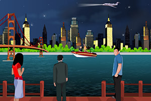 纽约美丽的夜景