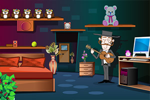 音乐家逃离小屋